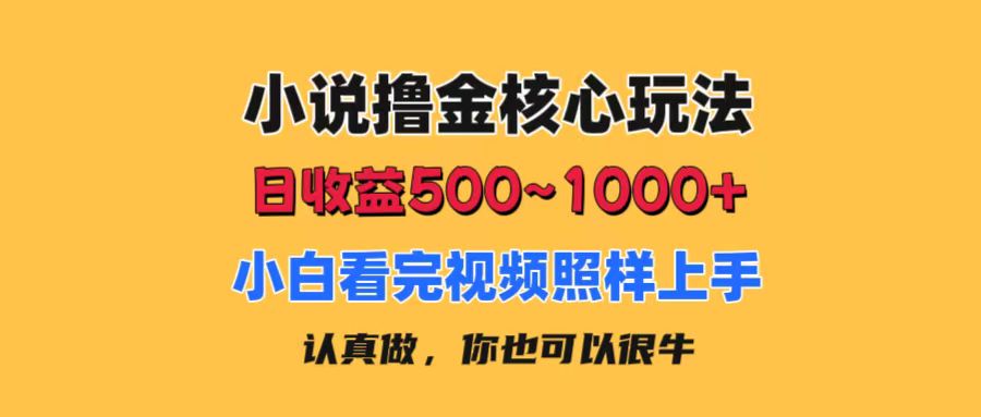 （11461期）小说撸金核心玩法，日收益500-1000+，小白看完照样上手，0成本有手就行-邪修侠 - 演示