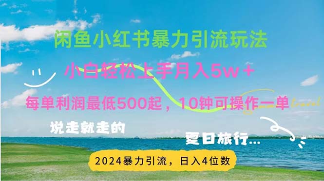 （11650期）2024暑假赚钱项目小红书咸鱼暴力引流，简单无脑操作，每单利润500+，…-邪修侠 - 演示