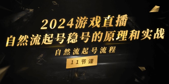 （11653期）2024游戏直播-自然流起号稳号的原理和实战，自然流起号流程（11节）-邪修侠 - 演示