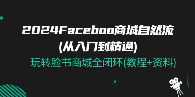 （11368期）2024Faceboo 商城自然流(从入门到精通)，玩转脸书商城全闭环(教程+资料)-邪修侠 - 演示