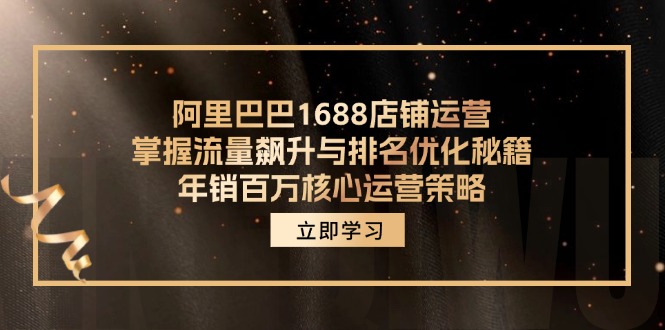 （12184期）阿里巴巴1688店铺运营，掌握流量飙升与排名优化秘籍 年销百万核心运营策略-网亿资源平台