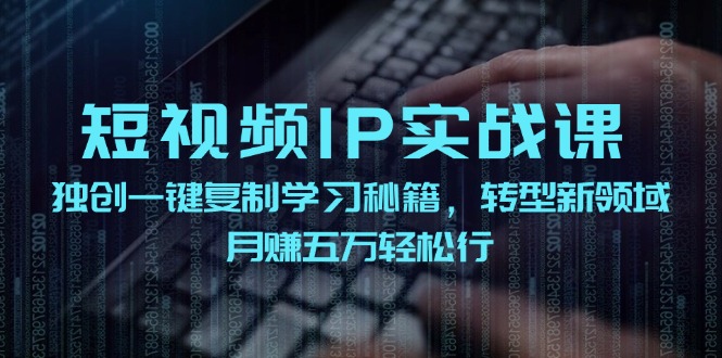 （12193期）短视频 IP实战课，独创一键复制学习秘籍，转战新领域，月赚五万轻松行-网亿资源平台