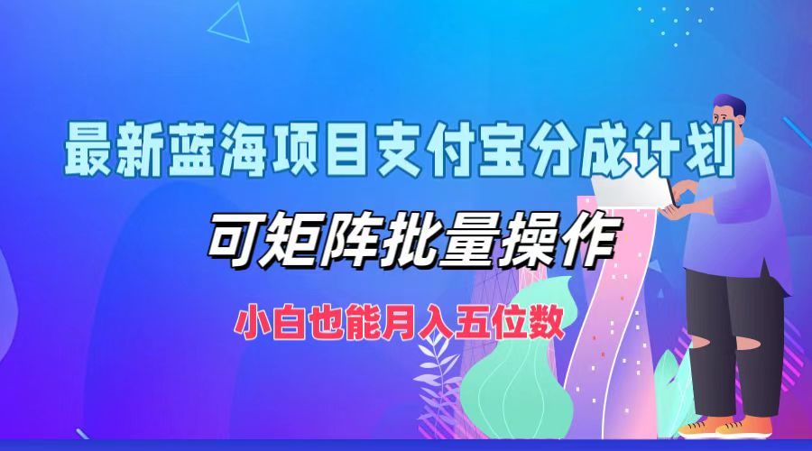 （12515期）最新蓝海项目支付宝分成计划，可矩阵批量操作，小白也能月入五位数-网亿资源平台