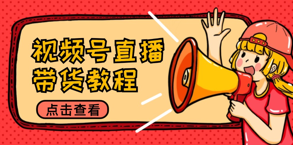 （12796期）视频号直播带货教程：选品思路与话术拆解/掌握多种带货套路/提升直播效果-网亿资源平台