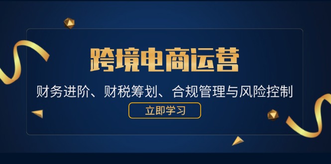 (12592期)跨境电商运营:财务进阶、财税筹划、合规管理与风险控制-网亿资源平台