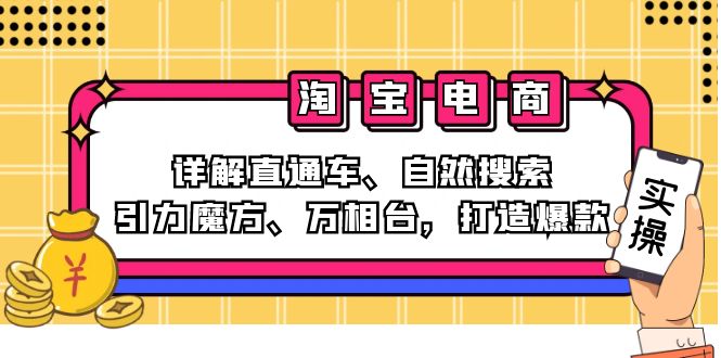 （12814期）2024淘宝电商课程：详解直通车、自然搜索、引力魔方、万相台，打造爆款-网亿资源平台
