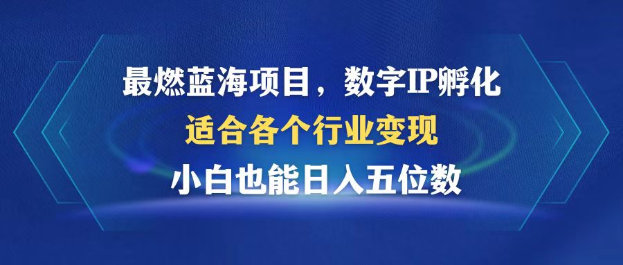 （12941期）最燃蓝海项目 数字IP孵化 适合各个行业变现 小白也能日入5位数-网亿资源平台