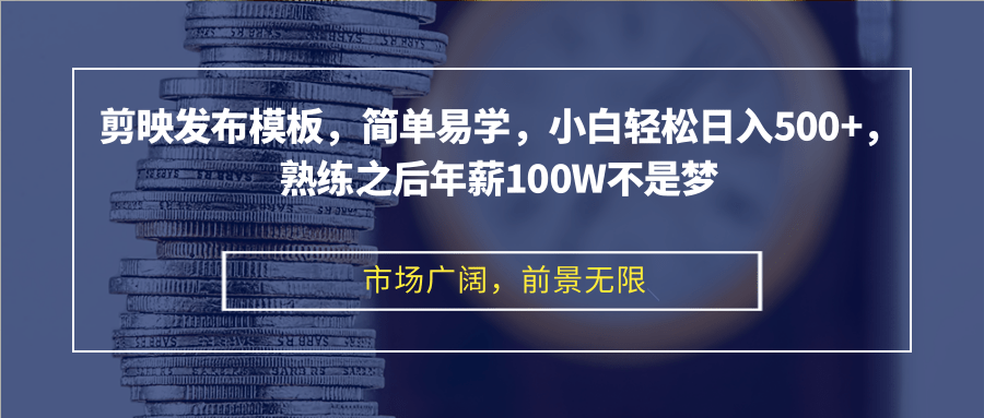 （12973期）剪映发布模板，简单易学，小白轻松日入500+，熟练之后年薪100W不是梦-网亿资源平台