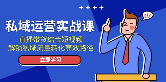 （13587期）私域运营实战课：直播带货结合短视频，解锁私域流量转化高效路径-皓哥创业笔记