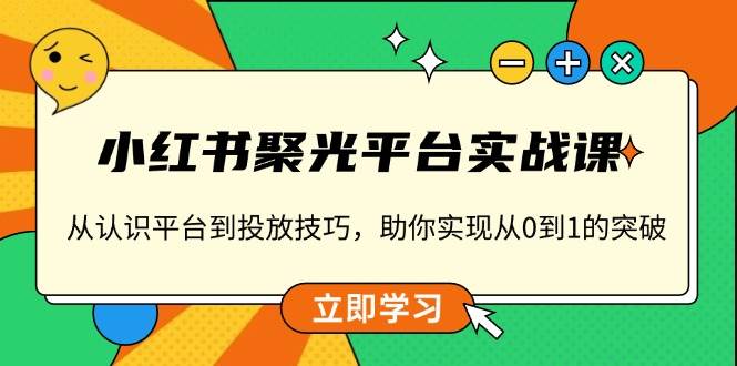 （13775期）小红书 聚光平台实战课，从认识平台到投放技巧，助你实现从0到1的突破-皓哥创业笔记