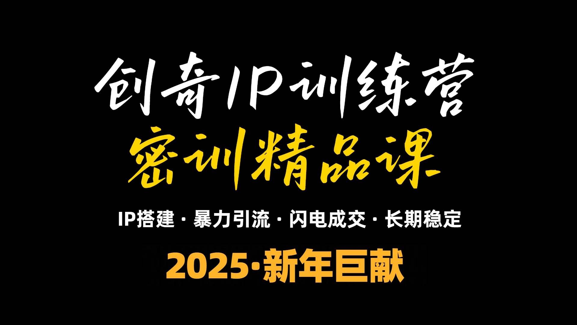 (13898期)2025年“知识付费IP训练营”小白避坑年赚百万,暴力引流,闪电成交-皓哥创业笔记