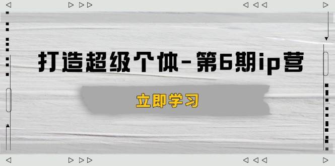 (14015期)打造 超级个体-第6期ip营:商业认知,产品设计,成交演练,解决知识变现难题-皓哥创业笔记