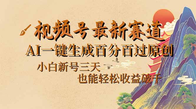 (14363期)视频号最新爆火赛道,AI一键生成百分百过原创,小白新号三天,也能轻松…-皓哥创业笔记