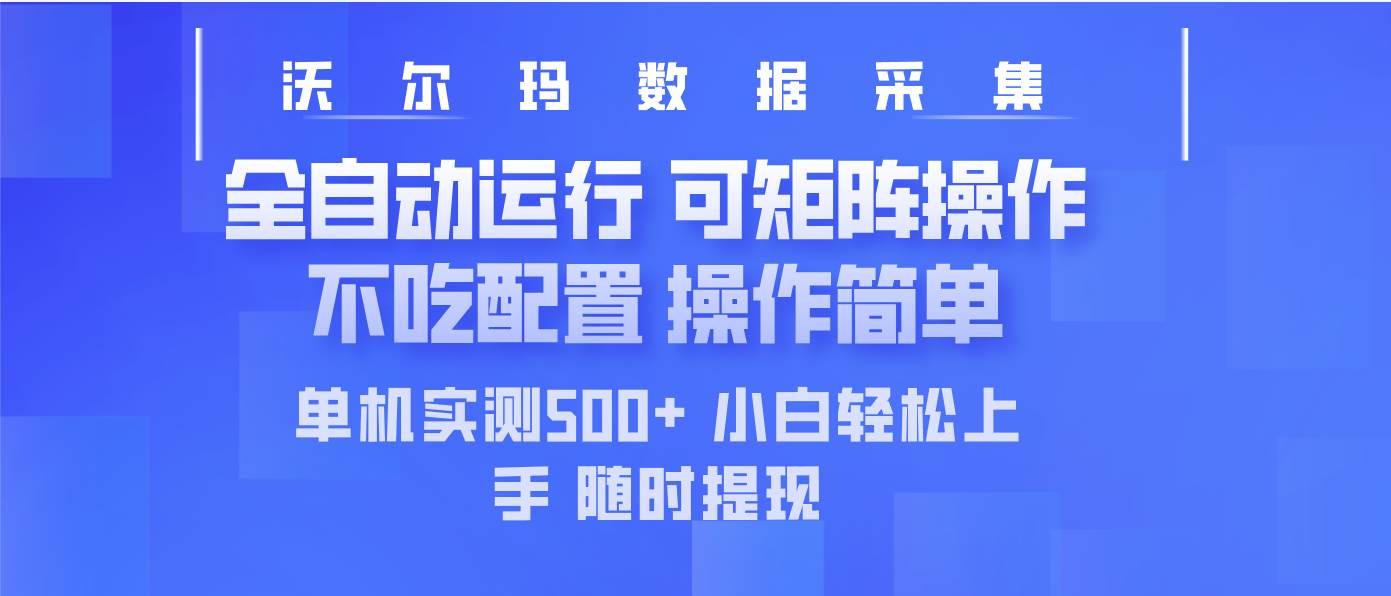 （14560期）最新沃尔玛平台采集 全自动运行 可矩阵单机实测500+ 操作简单-网亿资源平台