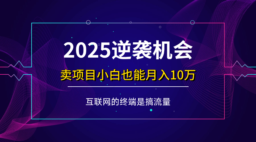 （14122期）项目标题：2025逆袭机会，卖项目小白也能轻松月入10万+-网亿资源平台