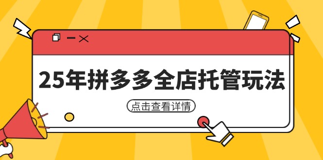 （14222期）25年拼多多全店托管玩法，矩阵动销裂变玩法如何低风险盈利 新手运营秘籍-网亿资源平台