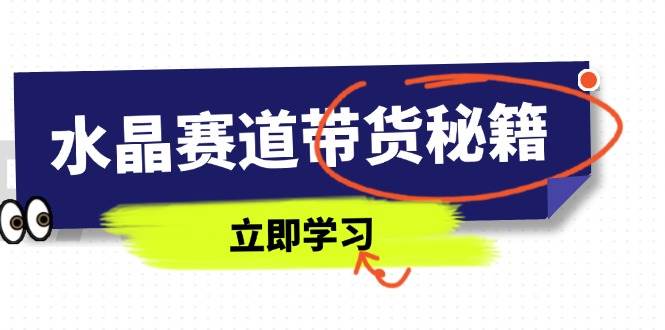 （14406期）水晶赛道带货秘籍，国学结合、短视频起号、拍摄技巧、直播话术等内容-网亿资源平台