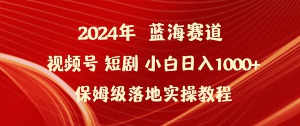 2024年视频号短剧新玩法小白日入1000+保姆级落地实操教程【揭秘】-网亿资源平台
