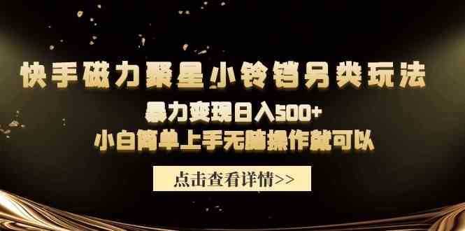 （9689期）快手磁力聚星小铃铛另类玩法，暴力变现日入500+小白简单上手无脑操作就可以-邪修侠 - 演示