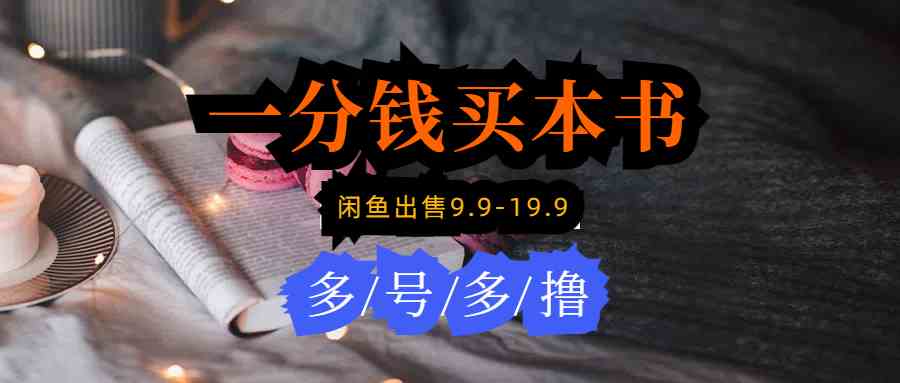 （9695期）每天花1分钱买一本书，闲鱼出售9.9-19.9不等，多账号多撸 新手小白均可操作-邪修侠 - 演示