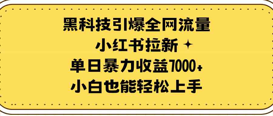 （9679期）黑科技引爆全网流量小红书拉新，单日暴力收益7000+，小白也能轻松上手-邪修侠 - 演示