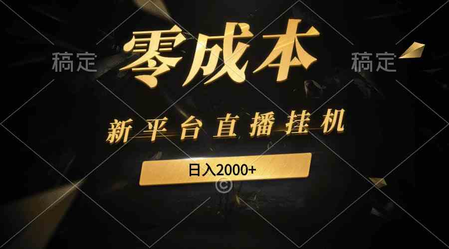 (9841期)新平台直播挂机最新玩法,0成本,不违规,日入2000+-邪修侠
