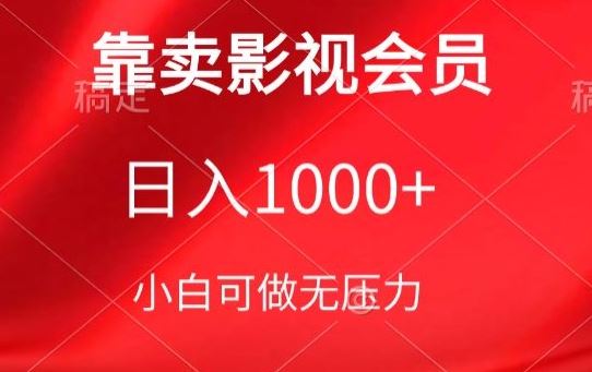 靠卖影视会员，日入1000+，落地保姆级教程，新手可学【揭秘】-网亿资源平台