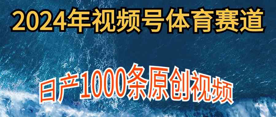（9810期）2024年体育赛道视频号，新手轻松操作， 日产1000条原创视频,多账号多撸分成-邪修侠 - 演示