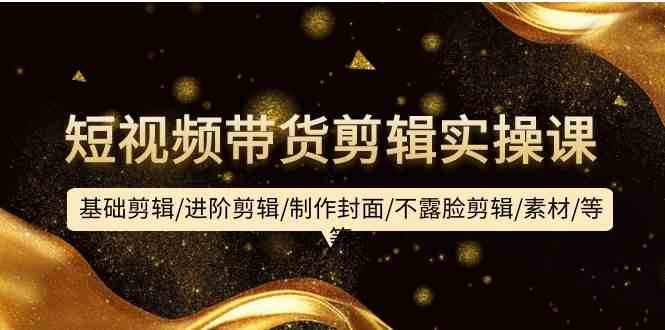 (9887期)短视频带货剪辑实操课:基础剪辑/进阶剪辑/制作封面/不露脸剪辑/素材/等等-邪修侠