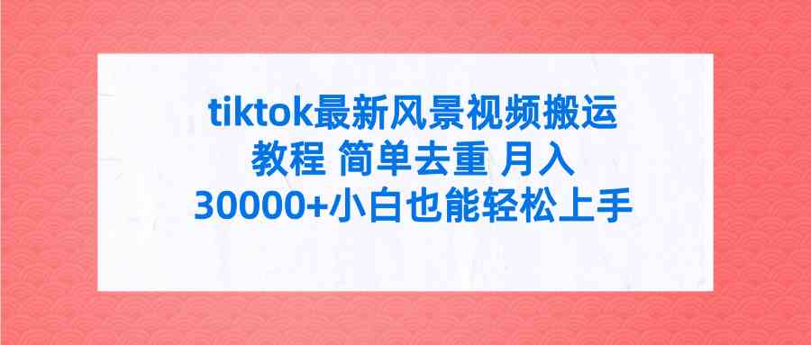 (9804期)tiktok最新风景视频搬运教程 简单去重 月入30000+附全套工具-邪修侠 - 演示
