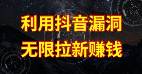 利用抖音链接漏洞，无限拉新赚钱【漏洞原理+操作流程】【揭秘】-网亿资源平台