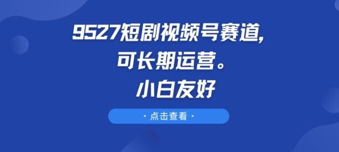 9527短剧视频号赛道，可长期运营，小白友好【揭秘】-网亿资源平台