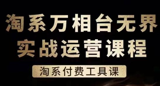 淘系万相台无界实战运营课，淘系付费工具课-网亿资源平台