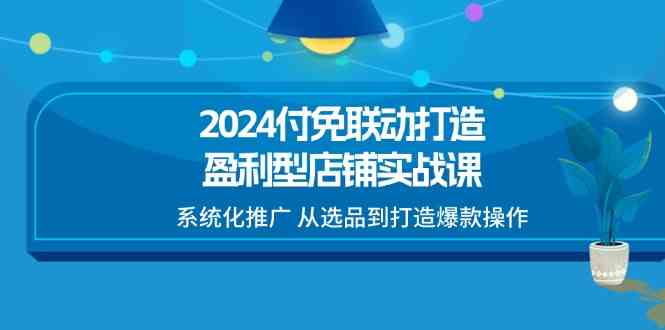 2024付免联动打造盈利型店铺实战课，系统化推广 从选品到打造爆款操作-网亿资源平台