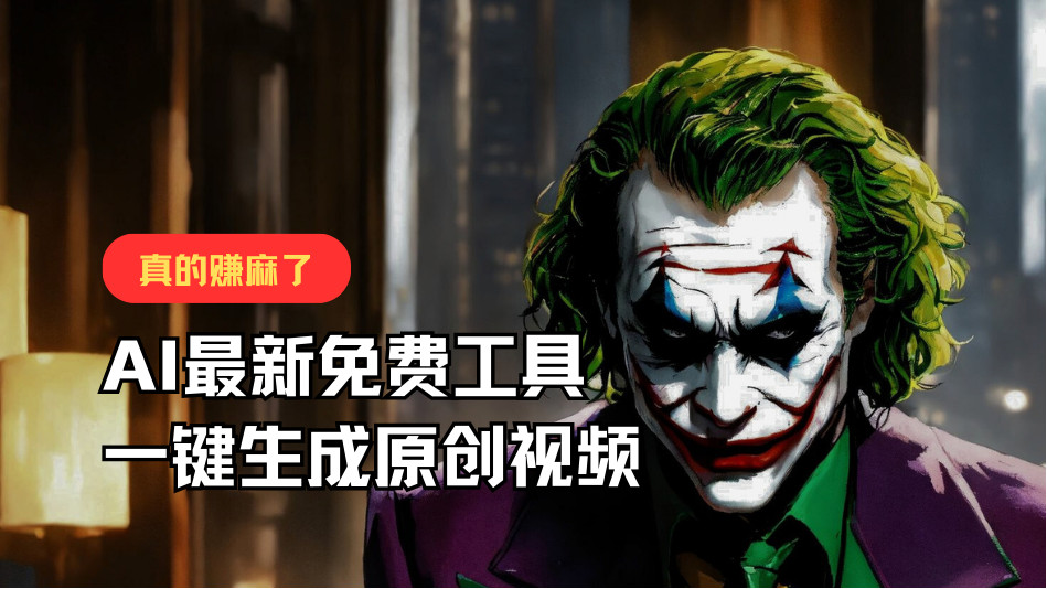 最新免费AI工具，一键生成原创视频，佛系搬运，轻松月入10000+！-网亿资源平台