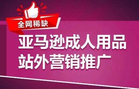 全网稀缺！亚马逊成人用品站外营销推广，教你引爆站外流量，开启爆单模式-网亿资源平台