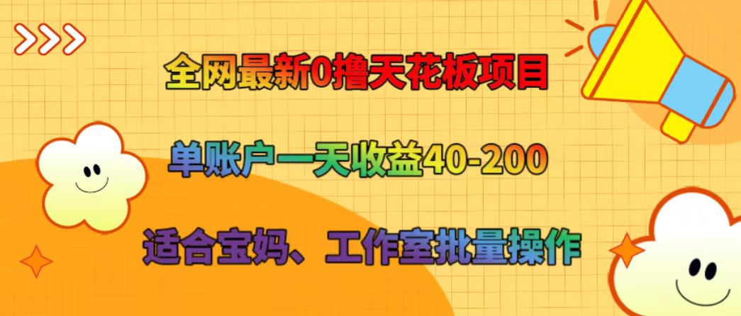 全网最新0撸天花板项目 单账户一天收益40-200 适合宝妈、工作室批量操作-邪修侠 - 演示