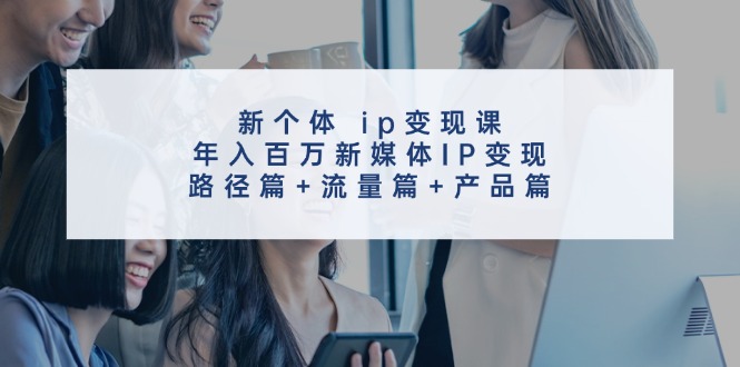 新个体ip变现课，年入百万新媒体IP变现，路径篇+流量篇+产品篇-网亿资源平台