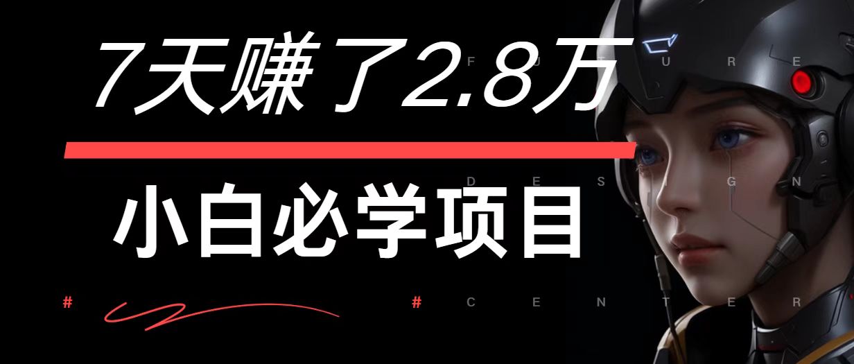 7天赚了2.8万！每单利润最少500+，轻松月入7万+小白有手就行-网亿资源平台