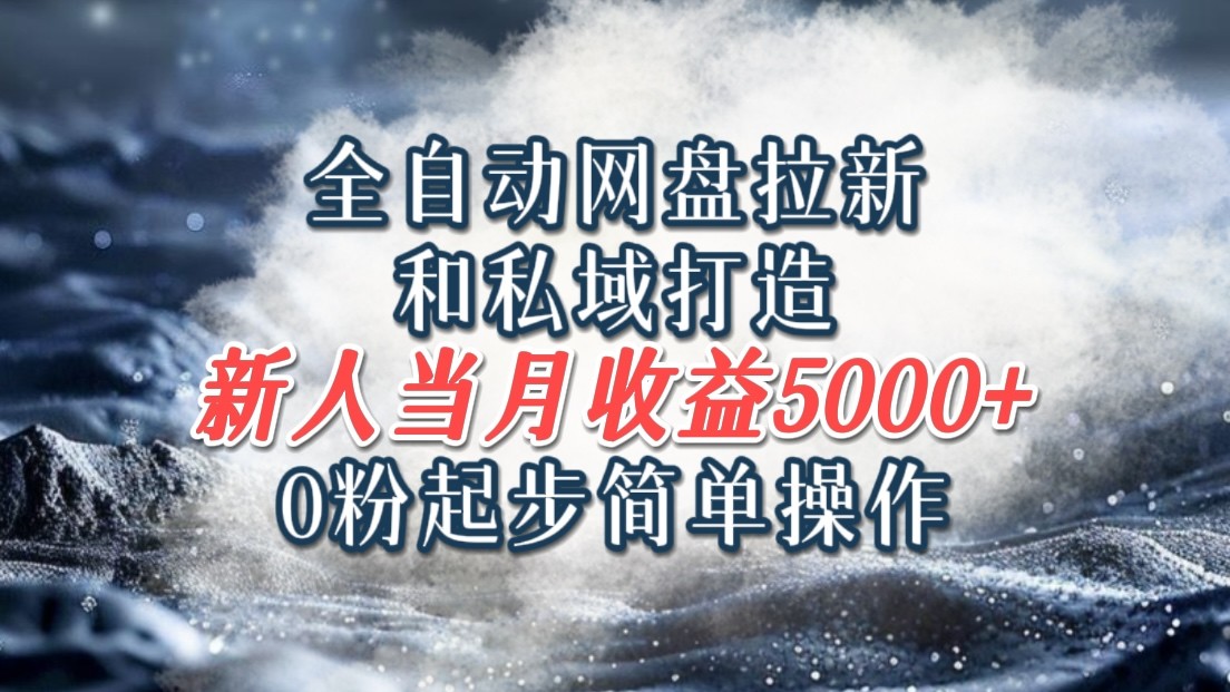 全自动网盘拉新和私域打造,0粉起步简单操作,新人入门当月收益5000以上-邪修侠 - 演示