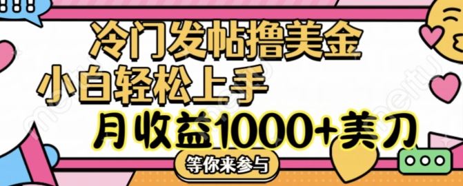 冷门发帖撸美金项目，月收益1000+美金，简单无脑，干就完了【揭秘】-邪修侠 - 演示
