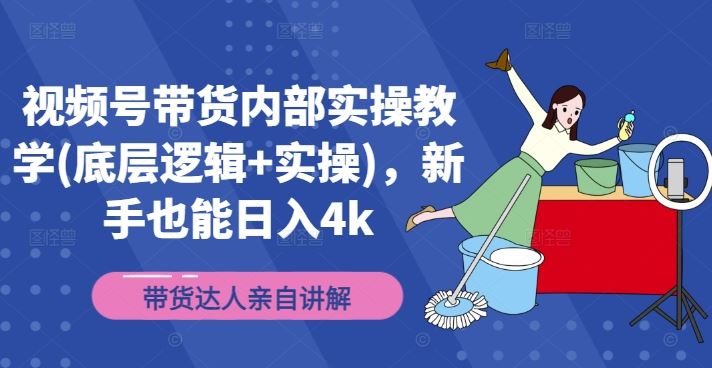 视频号带货内部实操教学(底层逻辑+实操)，新手也能日入4k-邪修侠 - 演示