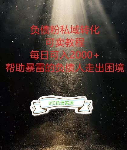 负债粉掘金计划，帮助负债者解决问题，债务规划，债务重组，最好的变现方式【揭秘】-网亿资源平台