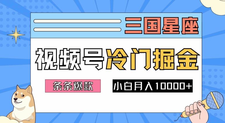 2024视频号三国冷门赛道掘金，条条视频爆款，操作简单轻松上手，新手小白也能月入1w-网亿资源平台