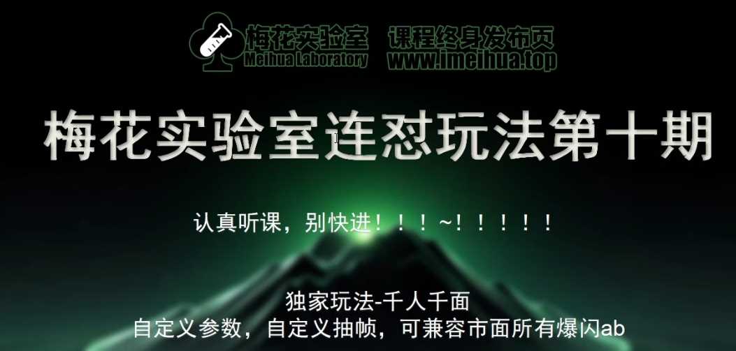 梅花实验室社群专享课视频号连怼玩法第十期课程+第二部分-FF助手全新高自由万能爆闪AB处理-网亿资源平台