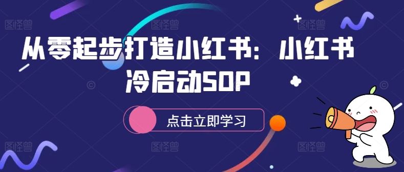 从零起步打造小红书：小红书冷启动SOP-网亿资源平台
