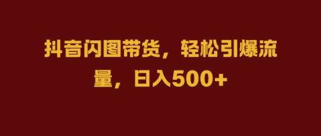抖音闪图带货，轻松引爆流量，日入几张【揭秘】-邪修侠 - 演示