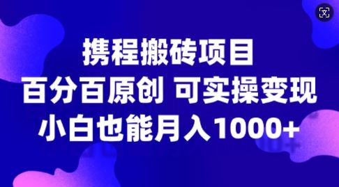携程搬砖项目，百分百原创，可实操变现，新手小白月入1k+【揭秘】-邪修侠 - 演示