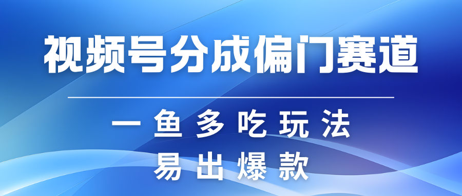 视频号创作者分成计划偏门类目，容易爆流，实拍内容简单易做-网亿资源平台