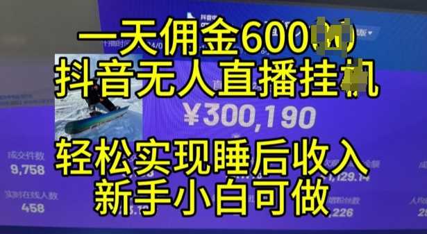 2024年11月抖音无人直播带货挂JI，小白的梦想之路，全天24小时收益不间断实现真正管道收益【揭秘】-网亿资源平台